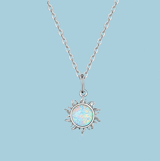 Opal Sunburst Necklace