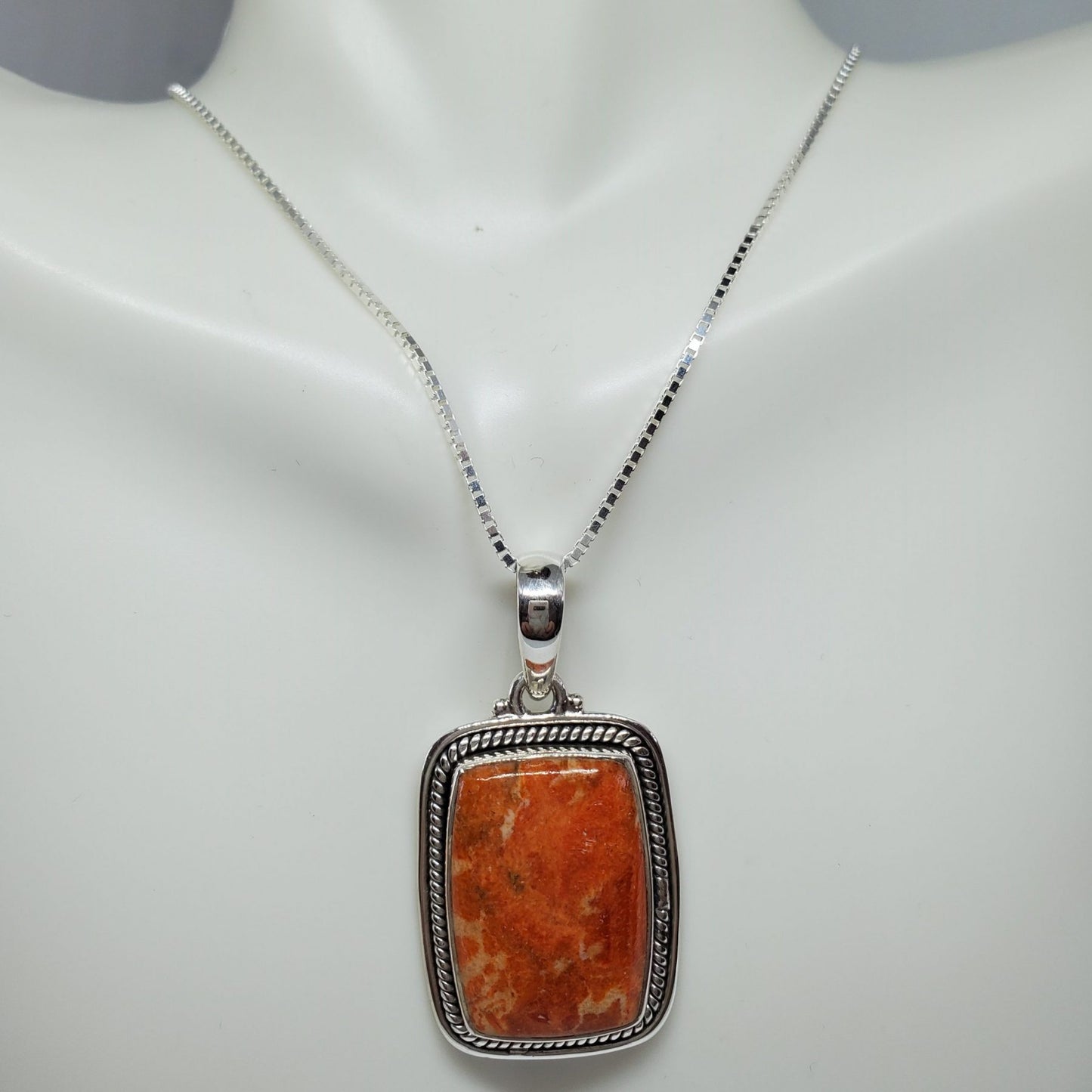 Sponge Coral Pendant with matching dangle earrings