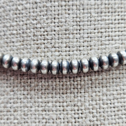 Navajo Silver Bead necklace 16"