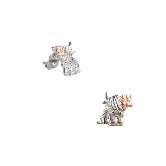 Scottish Cow Stud Earrings