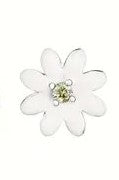 Delicate Enameled White Daisy Stud Earrings