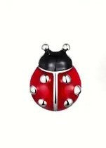 Delicate Ladybug Enameled Stud Earrings