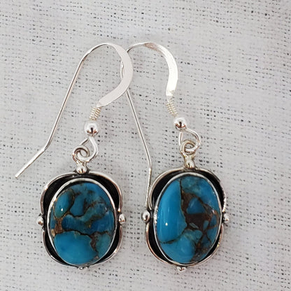 Matrix Turquoise Dangle Earrings