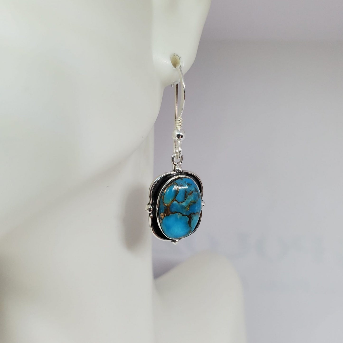 Matrix Turquoise Dangle Earrings