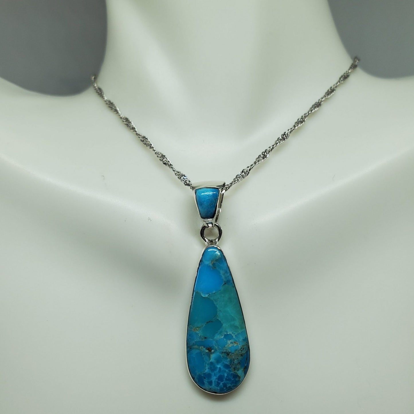 Turquoise Sterling Silver Pendant and Earrings Gift Set