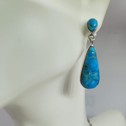 Turquoise Sterling Silver Pendant and Earrings Gift Set