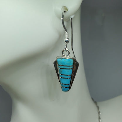 Turquoise Sterling Silver Gift Set with Pendant and Earrings