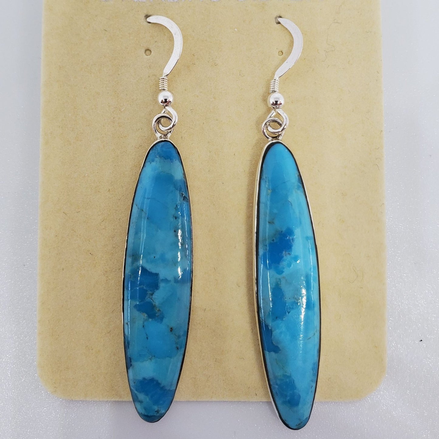 Sterling Silver Turquoise Drop Dangle Earrings