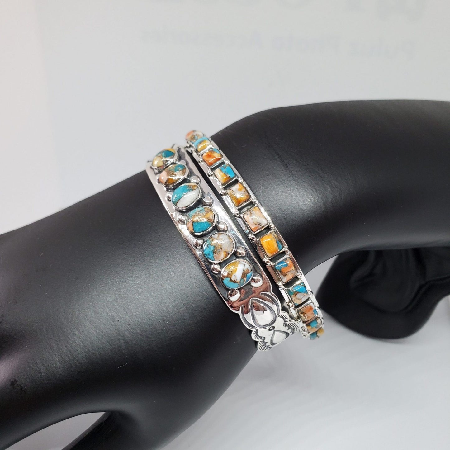 Spiny Turquoise Sterling Silver Bracelet