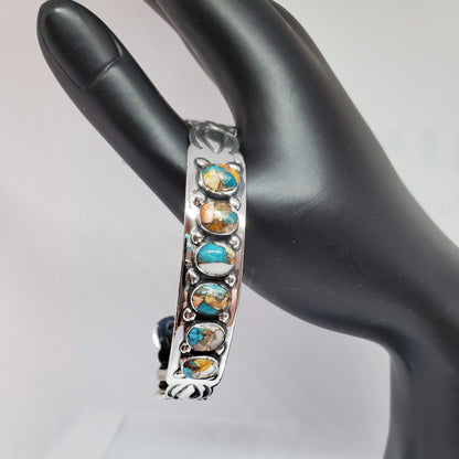 Spiny Turquoise Sterling Silver Bracelet