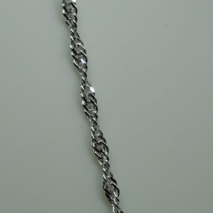 24" Italian Sterling Silver Milano Twist Adjustable Chain