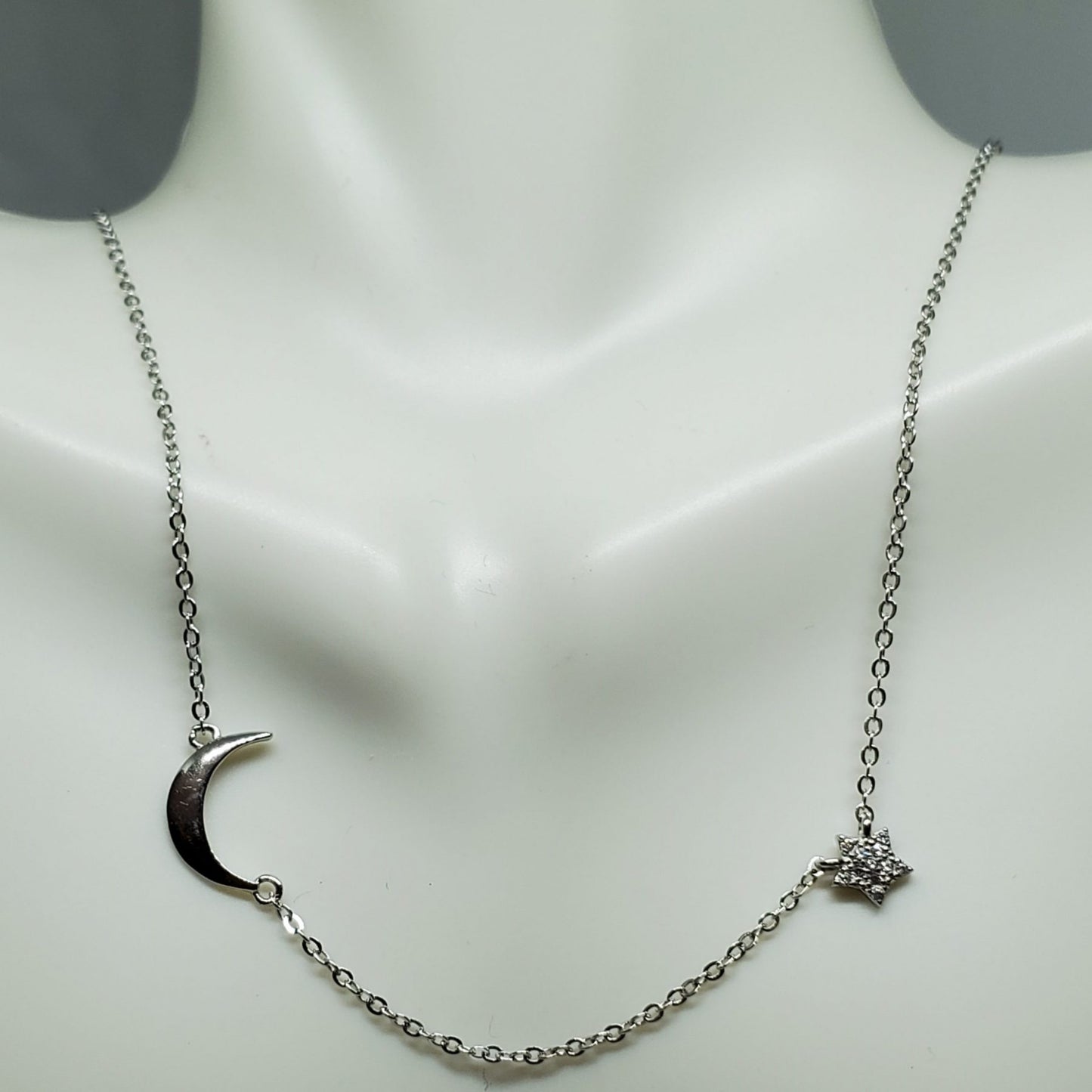 Minimalist Star Moon Celestial Necklace