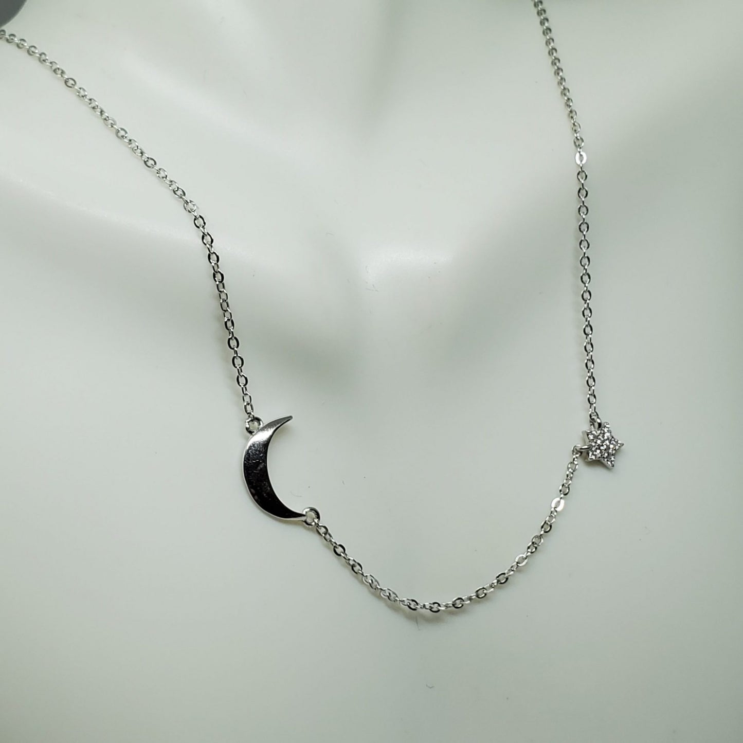 Minimalist Star Moon Celestial Necklace