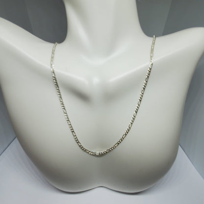 22" Figaro Chain .925 Sterling Silver