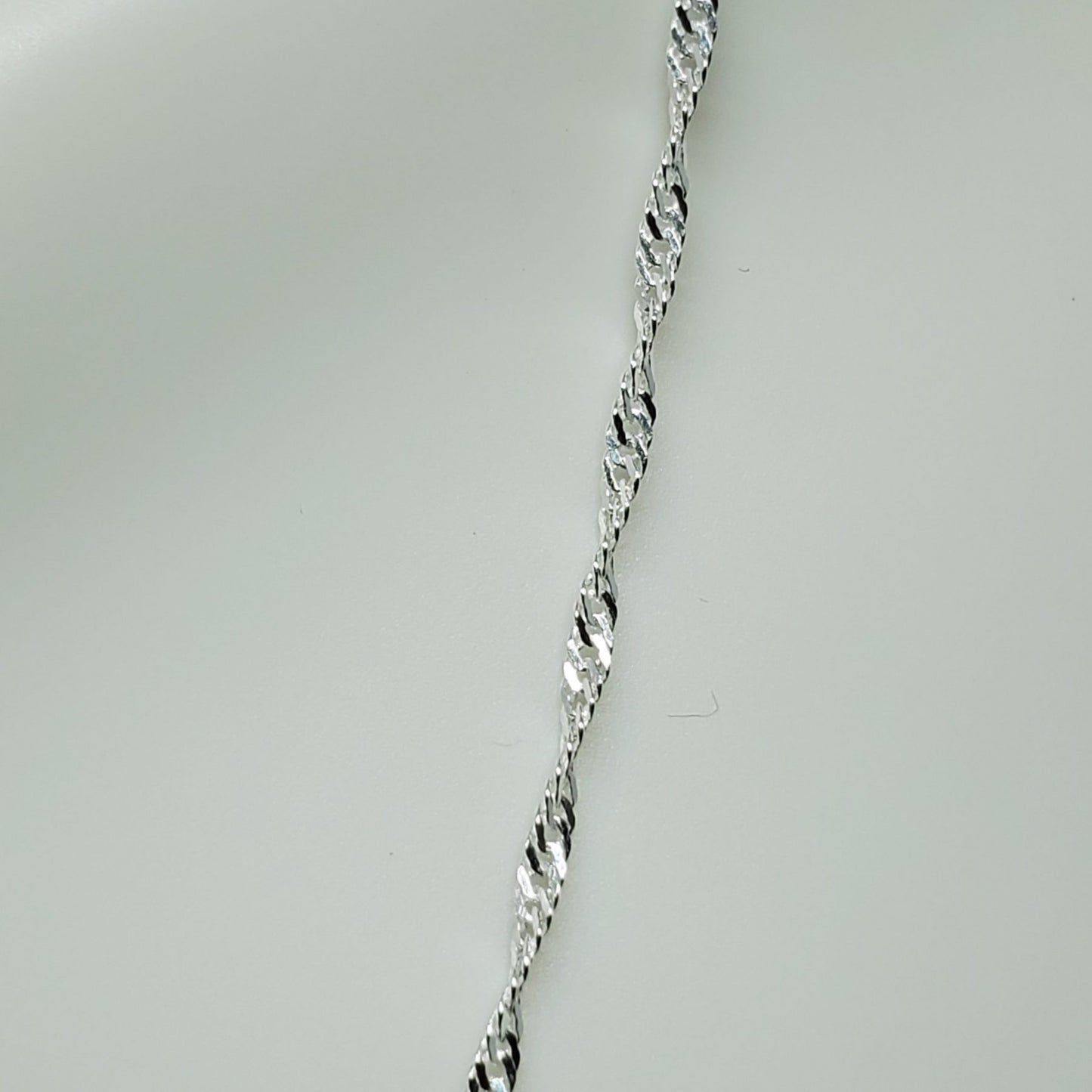 20" Singapore Chain .925 Solid Sterling Silver.