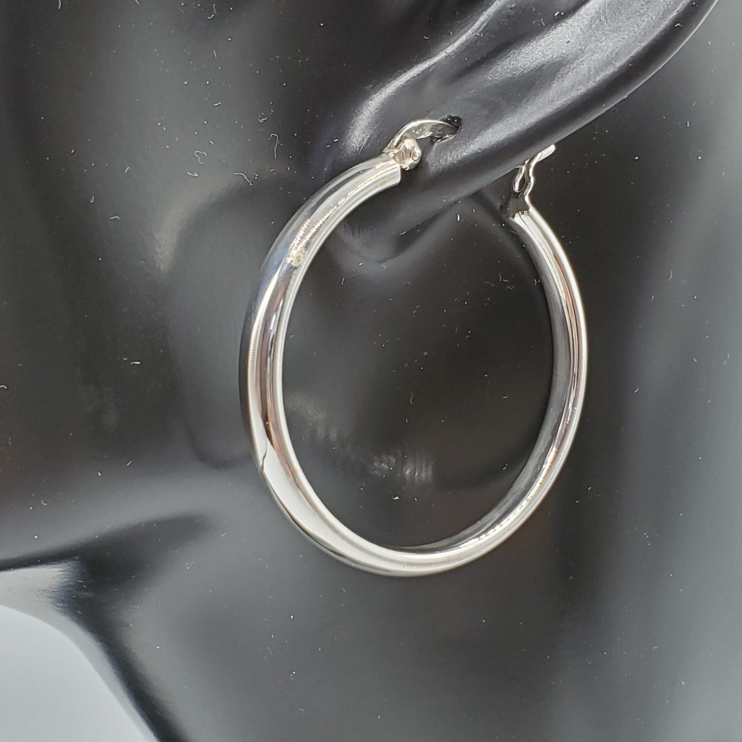 Round Silver Hoop