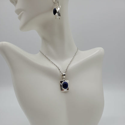 Lapis Lazuli Pendant and Earrings Gift Set