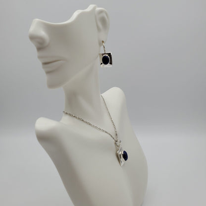 Lapis Lazuli Pendant and Earrings Gift Set