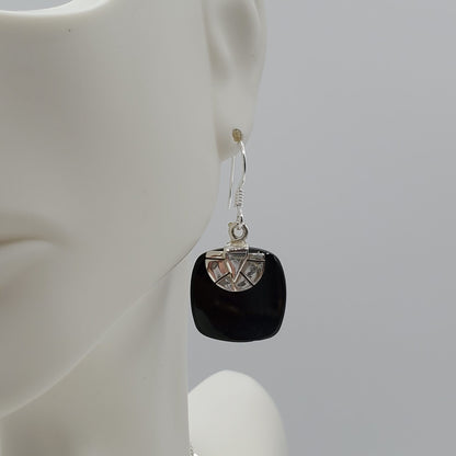 Sterling Silver Black Onyx pendant and earring gift set