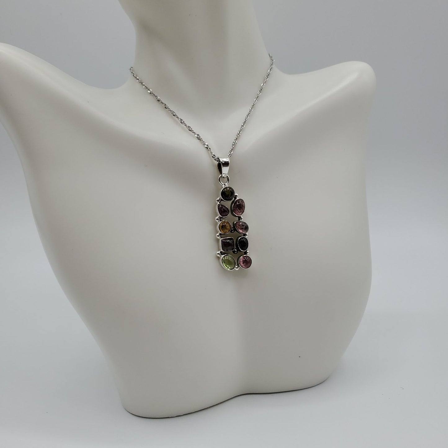 Sterling Silver Tourmaline Pendant