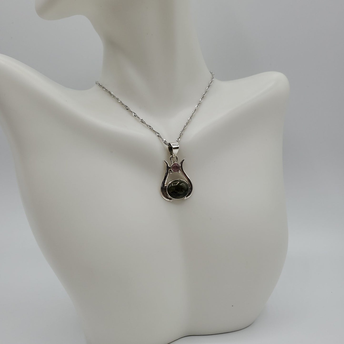 Sterling Silver Tourmaline Pendant