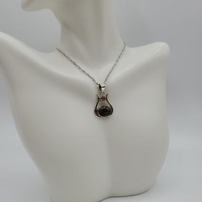 Sterling Silver Tourmaline Pendant