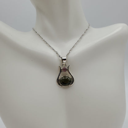 Sterling Silver Tourmaline Pendant