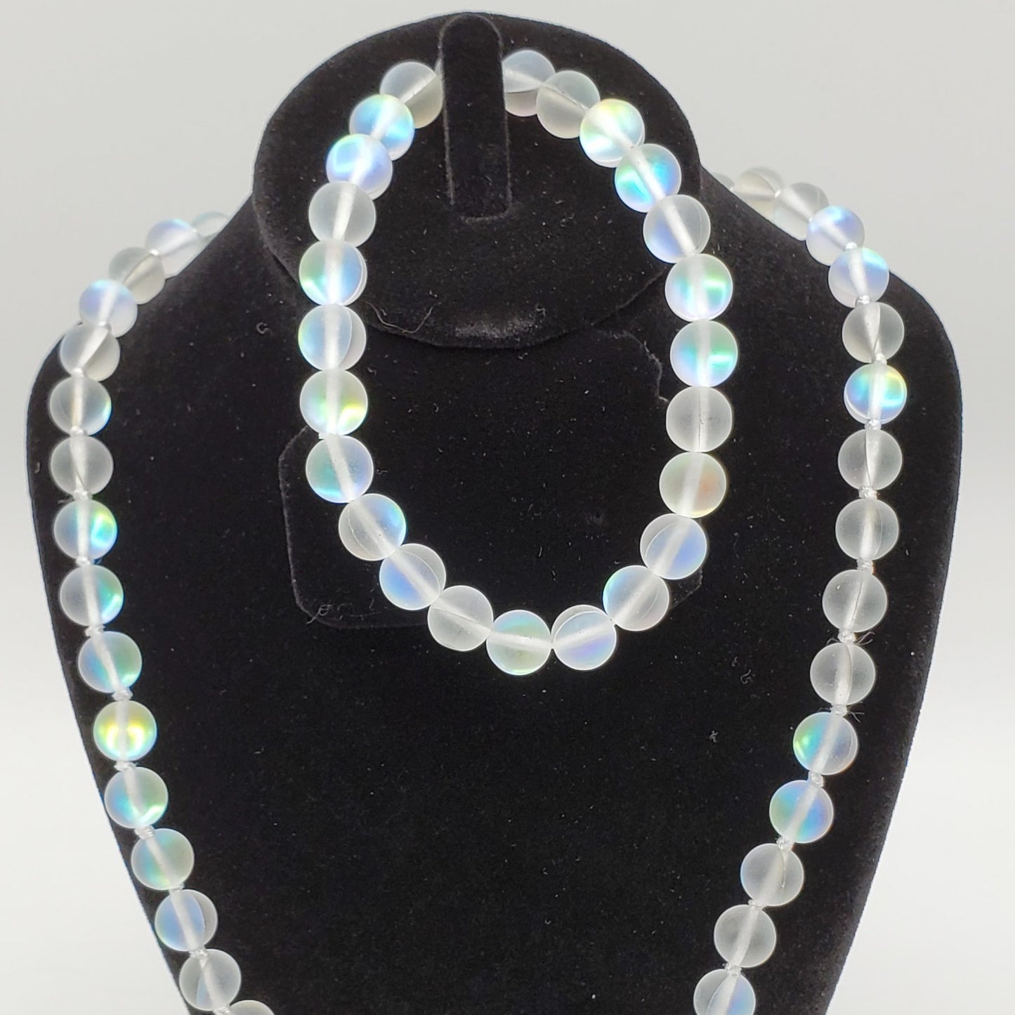 Mermaid Moonstone Bead Necklace set