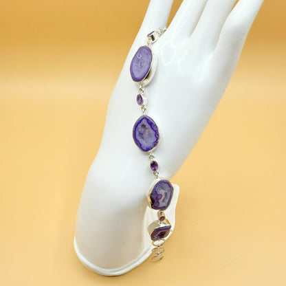 Amethyst Geo gift set with Amethyst gemstone accents.