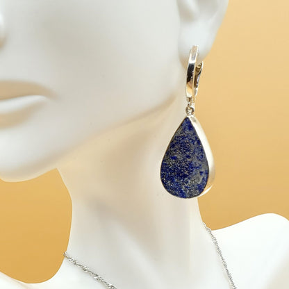 Lapis Lazuli Druzy Gift Set accented with Tanzanite gemstones