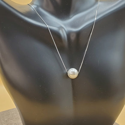 Cultured Pearl & Sterling Silver Pendant Necklace