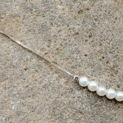 Cultured Pearl Bar Necklace