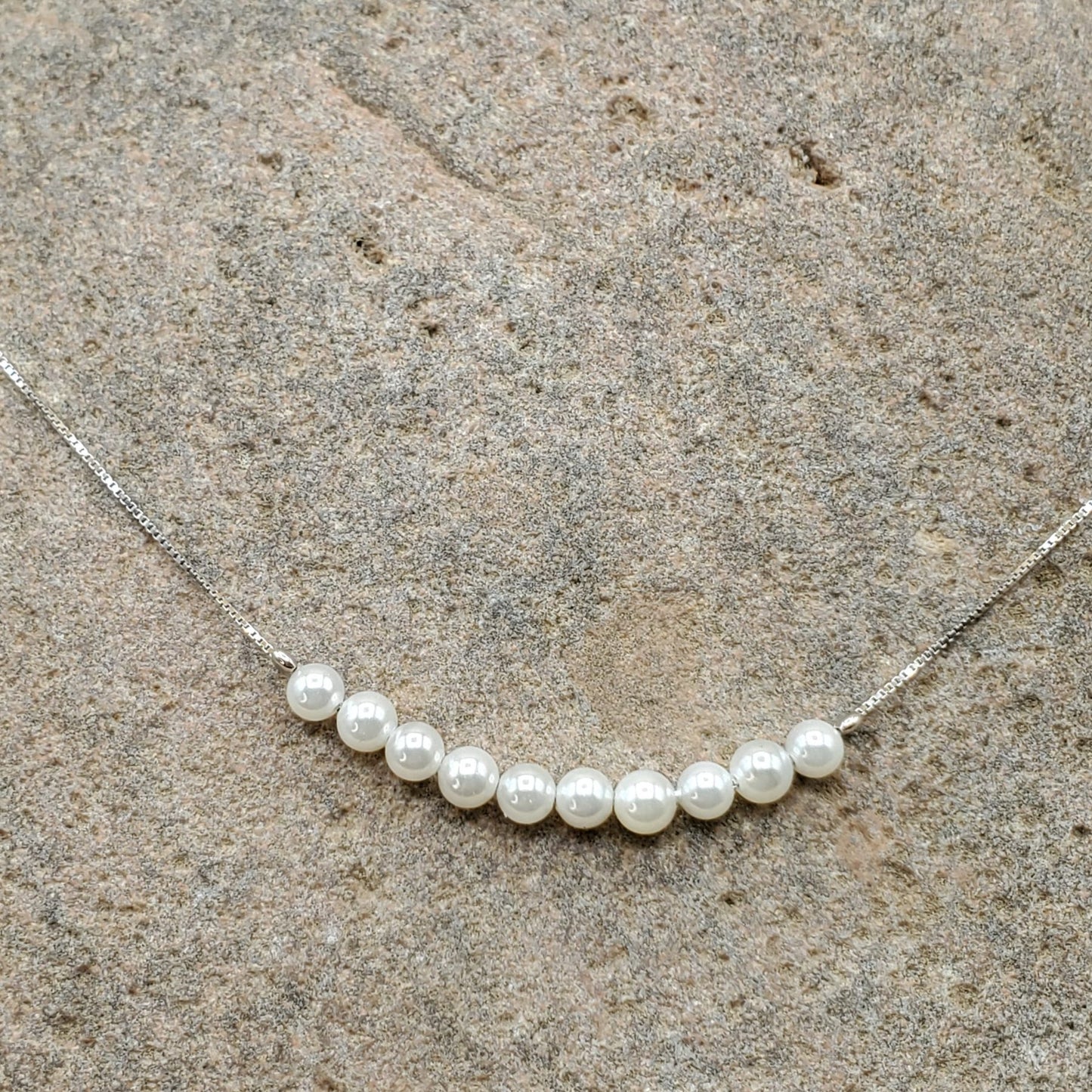 Cultured Pearl Bar Necklace