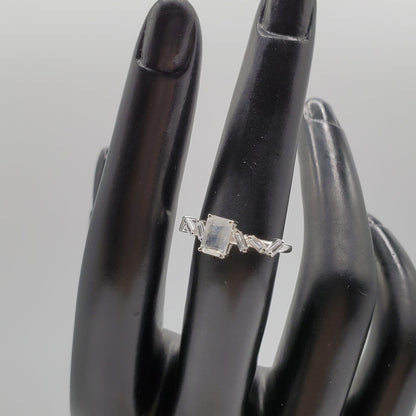 Baguette Cut Moonstone ring