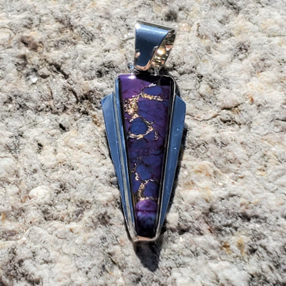 Mohave Purple Turquoise Chevron shaped Pendant