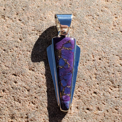 Mohave Purple Turquoise Chevron shaped Pendant