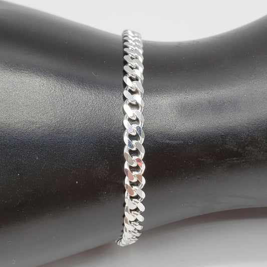 .925 Sterling Silver Chain link 7" bracelet