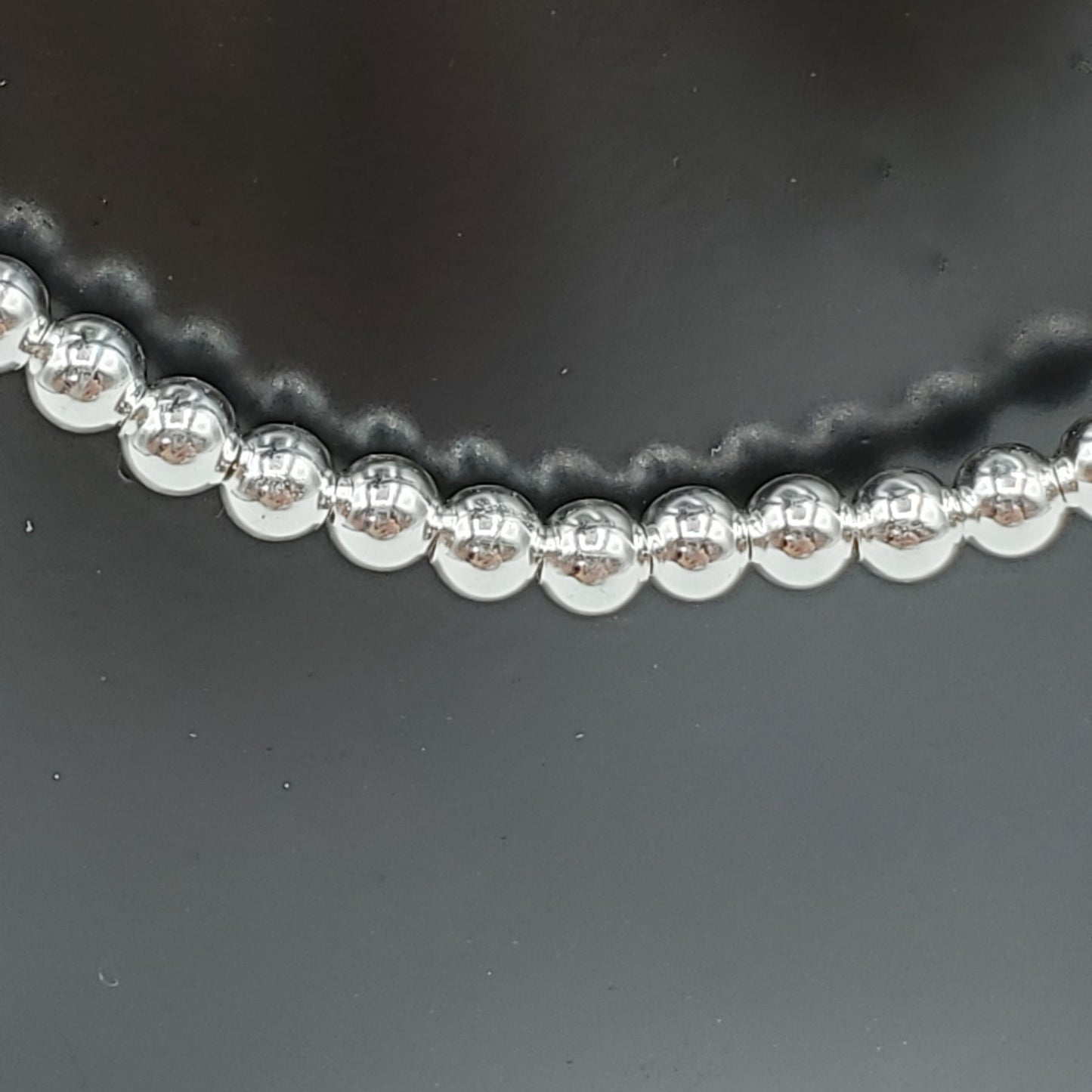 18" Sterling Silver necklace with 2mm sterling silver pearls.