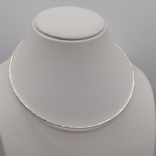 18" Omega .925 Sterling Silver Choker