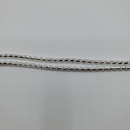 .925 Sterling Silver  20" curved link serpentine chain