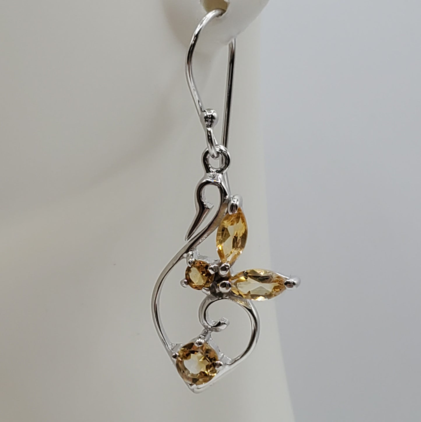 Music Note Citrine Necklace and Earring Set