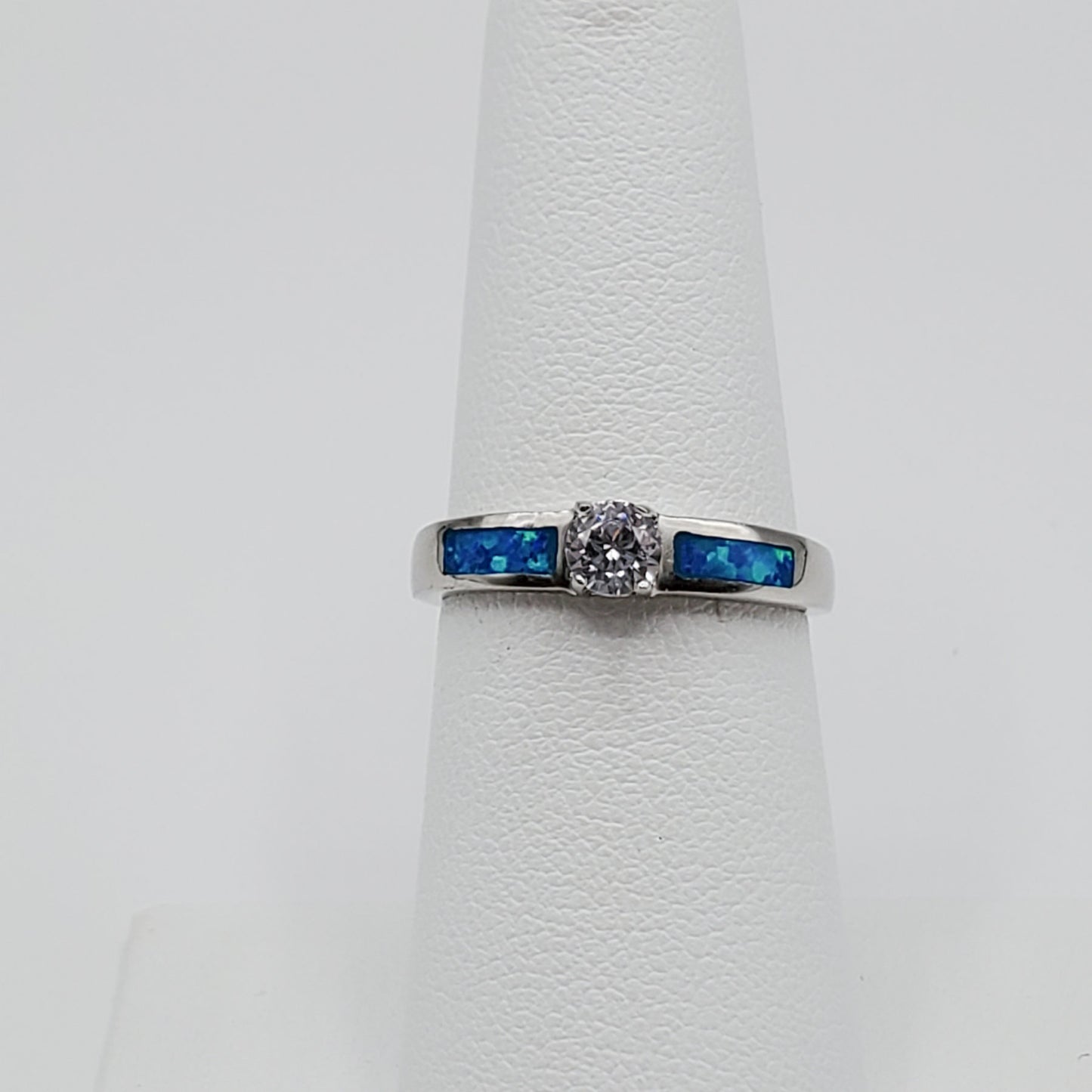 Blue Opal Stackable Ring