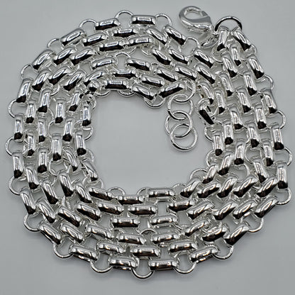 Trending .925 Silver Oval Chain Link Necklace and Bracelet Set