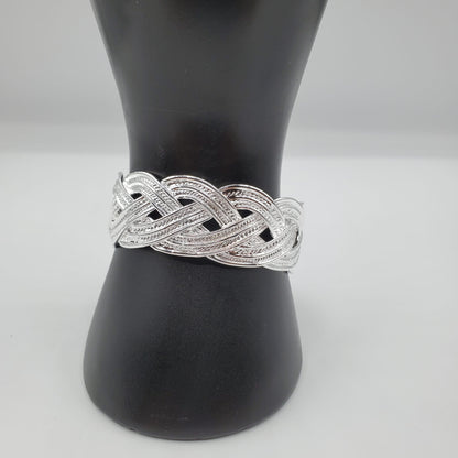 Trending Fashion .925 Silver 22mm Weaved Web Bracelet