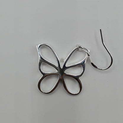 Sterling Silver Butterfly Dangle Earrings.