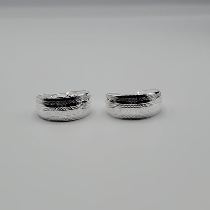 Retro Style .925 Sterling Silver 12mm Hoop Earrings