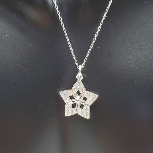 Dainty .925 Sterling Silver Star Necklace