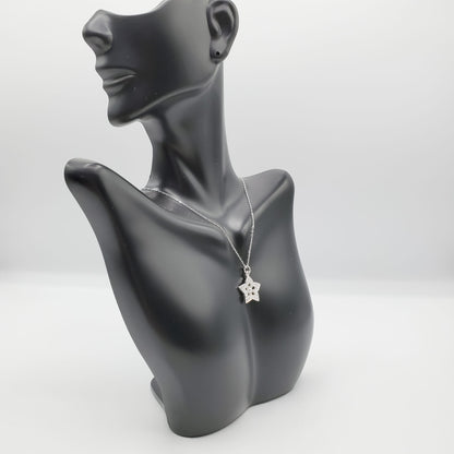 Dainty .925 Sterling Silver Star Necklace