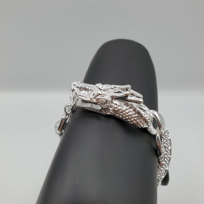 .925 Sterling Silver Dragon Bracelet