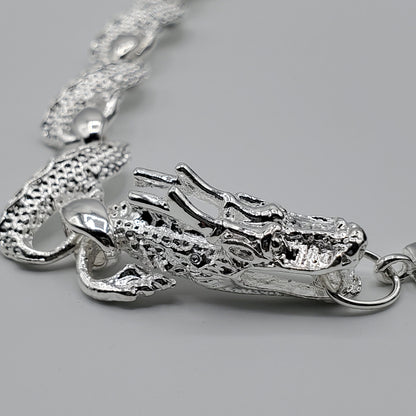 .925 Sterling Silver Dragon Bracelet